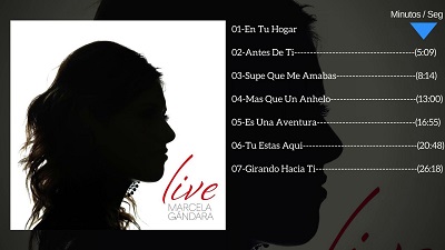 Album ‘Live’ de Marcela Gandara